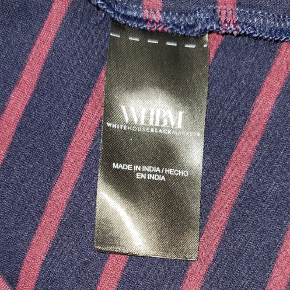 White House Black Market Blue and Purple Fitted Long Sleeve Tee - Picture 5 of 8